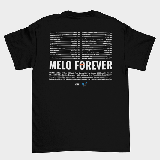 Melo Forever Retirement Black Shirt | Elevated Tee