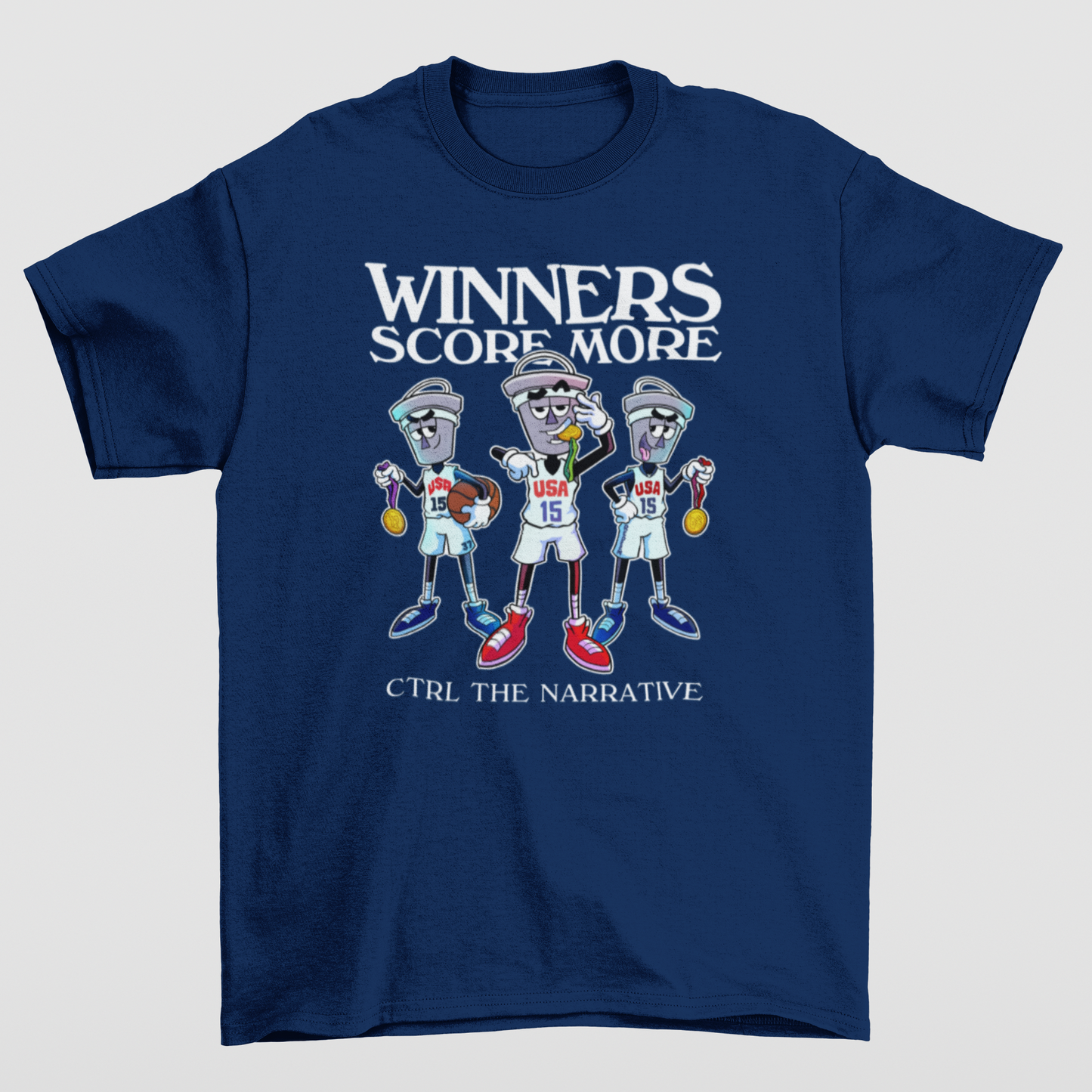 Bucket Man Olympic Navy Shirt | Elevated Tee