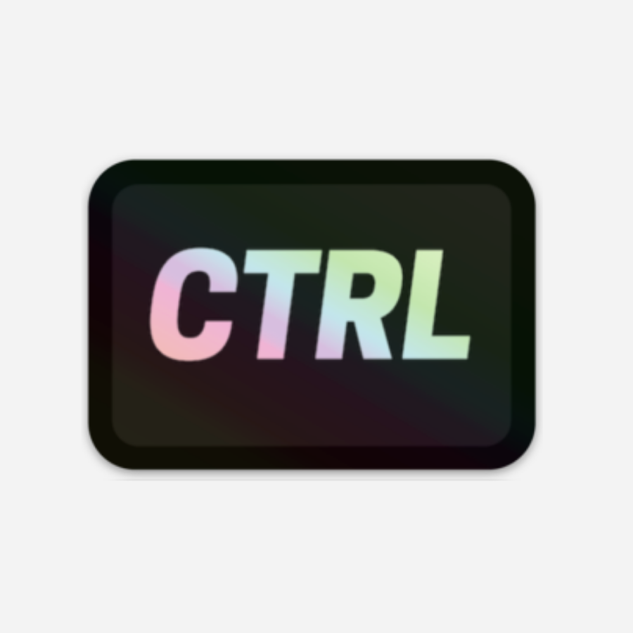 CTRL Holographic Sticker